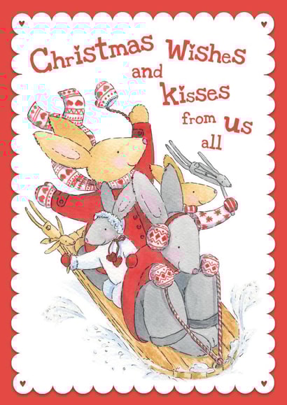 Cute Christmas Card For A Special Person Or Family From You All created by Helen Morgan Illustration