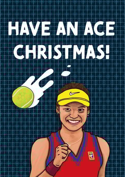 Have an Ace Christmas Emma Raducanu Christmas Card Tennis created by Cards from Designers