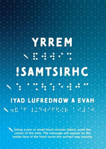 Merry Christmas Braille Christmas Card created by Cards from Designers