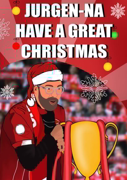 Liverpool Christmas card jurgen kloop created by Pawwmarkss