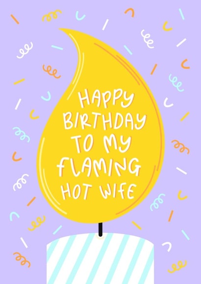 Flaming Hot Wife - Candle Pun - Wife Birthday Card created by Muses & May 