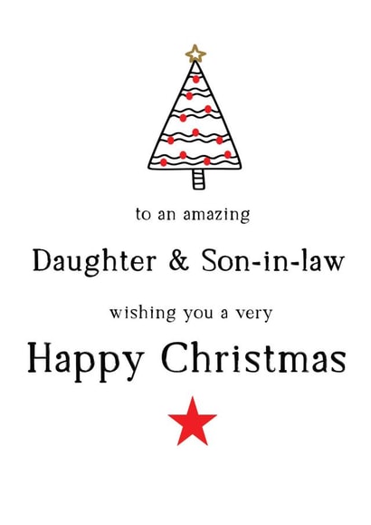 Happy Christmas to an amazing Daughter & Son-in-law created by Word Up Creative