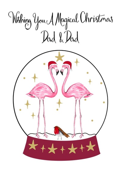 LGBTQ Gay Christmas Card For Dads created by Naughty Nice