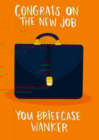 Funny Congrats on The New Job Card created by Lucy Maggie Designs