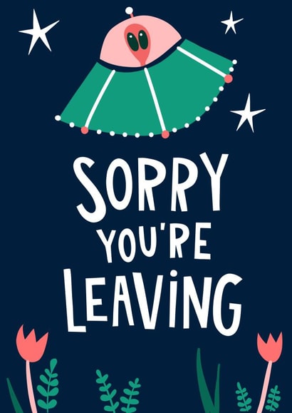 Sorry You’re Leaving Spaceship Card created by Lucy Maggie Designs