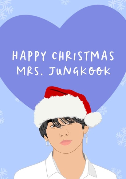 Funny BTS Christmas Card for the Future Mrs Jungkook created by The Cake Thief