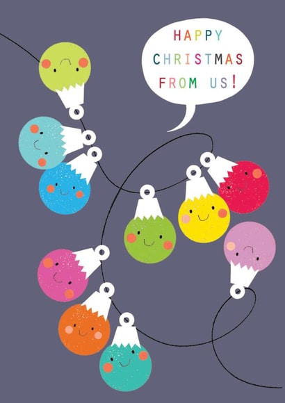 Christmas card - baubles - cute and funny created by Kali Stileman