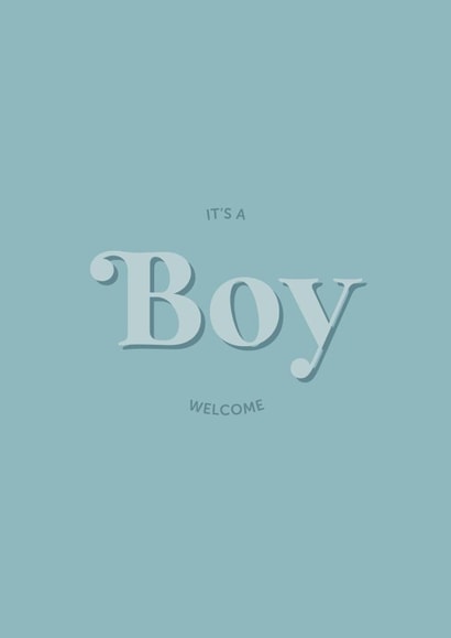 It's a Boy! New Baby Welcome created by Holmes Design Co.