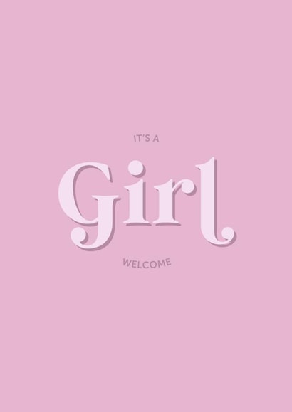 It's a Girl! New Baby Card created by Holmes Design Co.