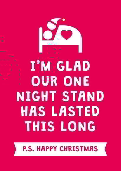 Funny Christmas card for significant other - It started with a one night stand created by Cookie Design