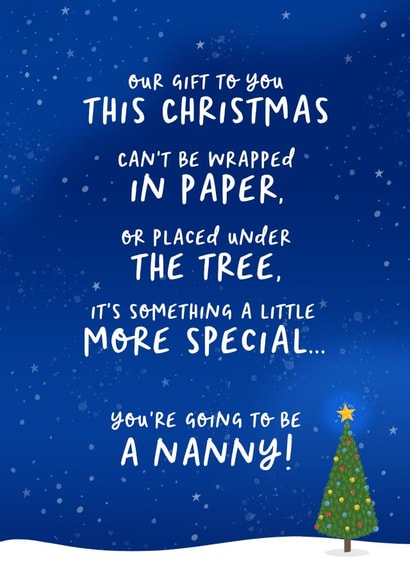 Cute Pregnancy Announcement Christmas Card for Grandma to Be created by The Cake Thief