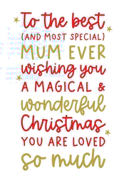 Cute Happy Christmas to the best Mum ever you are loved so much created by Always Sparkle