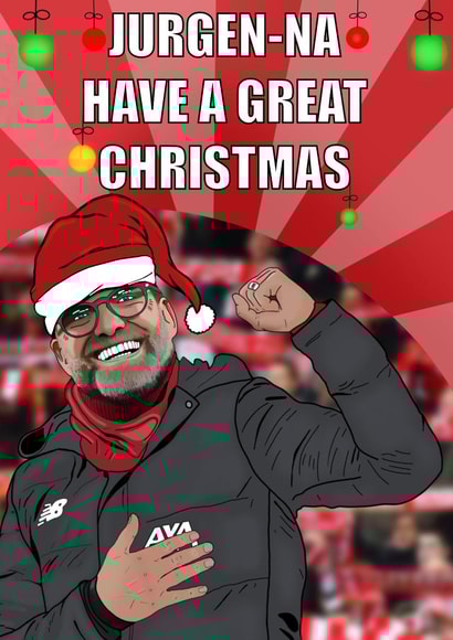 Liverpool Christmas card jurgen kloop! created by Pawwmarkss