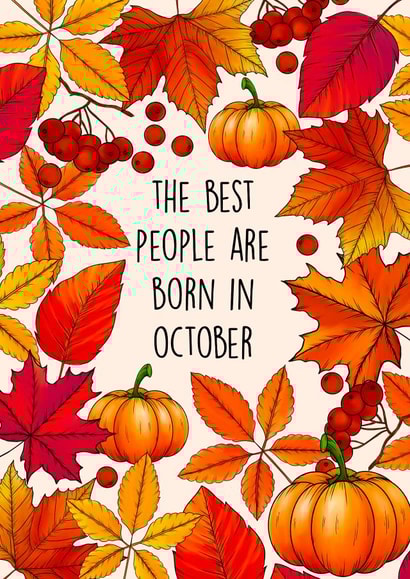 The best people are born in October created by Poppy & Mabel 