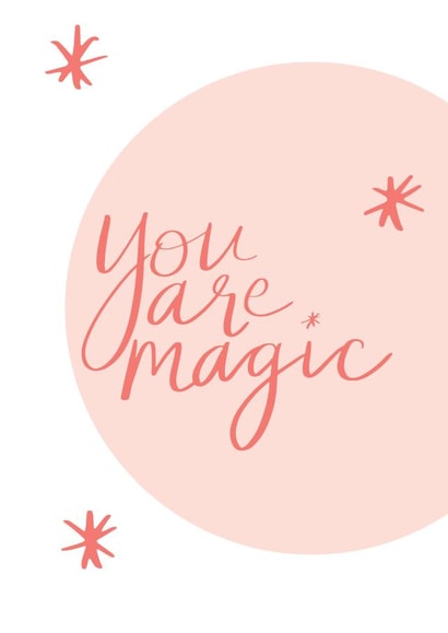 you are magic, love, friendship thank you card created by Art + Ace Studio