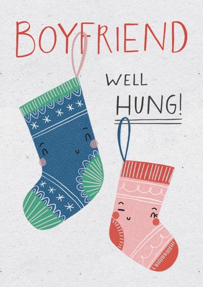 Funny Boyfriend Christmas Card created by Kelsey Collings
