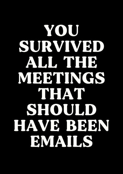 Funny Leaving Card For Colleagues - You Survived created by Sundiva Designs