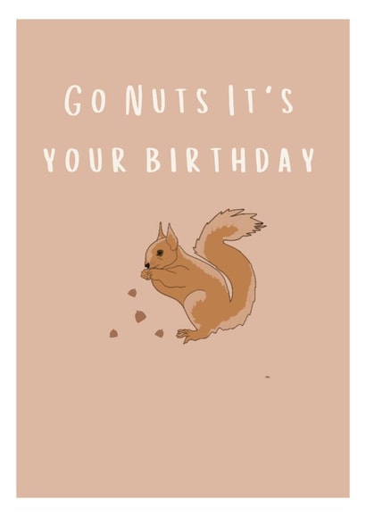 Cute Squirrel Birthday Card For Boy or Girl created by Honeybee Art