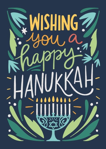 Wishing you a happy Hanukkah created by Natalia Gonzalez