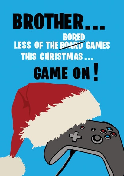 Fun Gaming Christmas Card for Brother - Computer Gaming created by Jackie Ponwaye Design