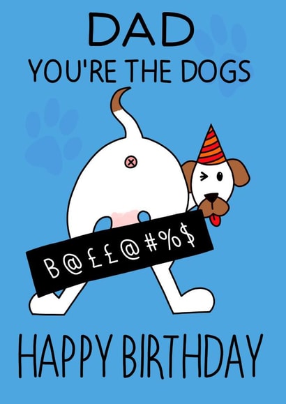 Fun and cheeky dog card to let your dad know he's the top dog on his Birthday created by HoldTheGate Designs
