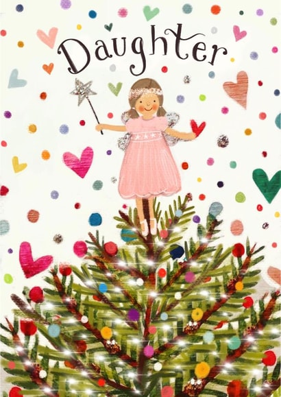 Daughter Christmas Fairy Card created by Love Lucy Illustration