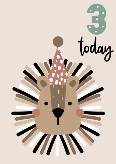 Cute 3rd birthday lion card created by Little Prints Fred Designs