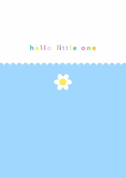 Cute new baby card - hello little one created by Jessica Rachel Sharp