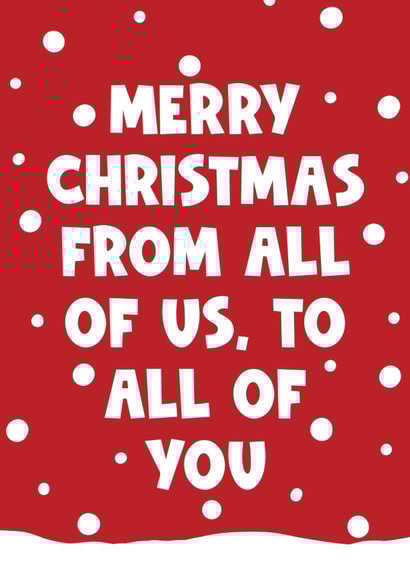 Merry Christmas all of us all of you family friends created by Naomi Park