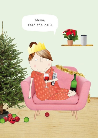 Alexa Christmas card created by Rosie Made A Thing