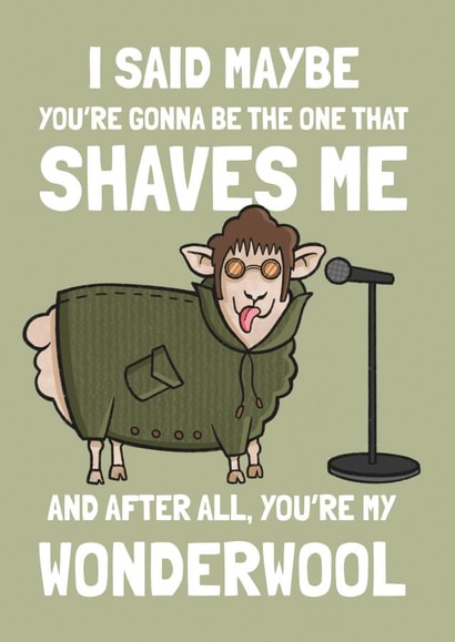 Funny Birthday Card - Wonderwool - Oasis created by Tishy Tashy