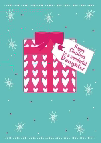 Classy Christmas card for daughter - presents - wonderful daughter created by Missycards