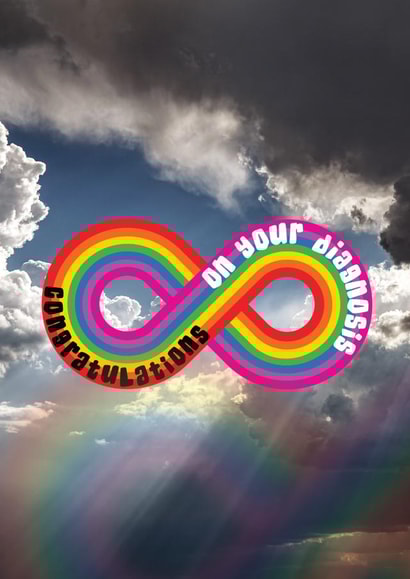 Congratulations on your Diagnosis - Rainbow Infinity Card created by Fran Hennessy, Shimmy Shimmy Yay!