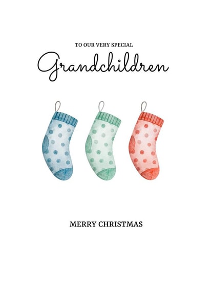 A cute Christmas card for more than one grandchild from their grandparents created by SophDc 