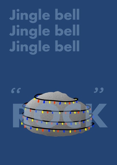 Cute and Funny Christmas Card For Anyone - Play on Words - Jingle Bell Rock created by TwinFinDesigns