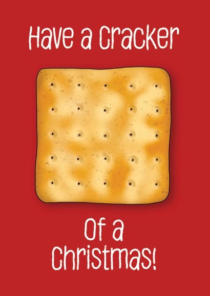 Funny Christmas Cracker Card - Cream Cracker - Have a Cracker of a Christmas created by Charlie - Cherry Pie Lane
