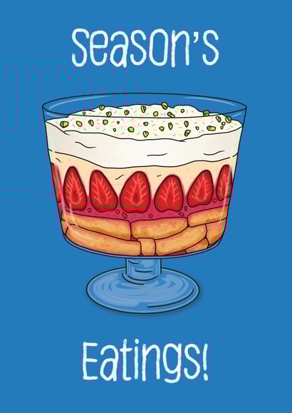 Funny Christmas Card - Christmas Trifle - Season's Eatings created by Charlie - Cherry Pie Lane