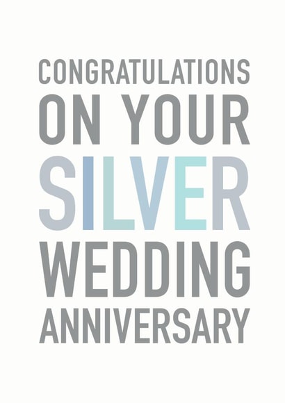 Silver Anniversary Card - 25 years created by Studio 9