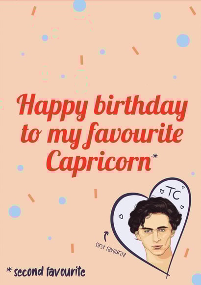 timothee chalamet Capricorn birthday card created by Noosh draws