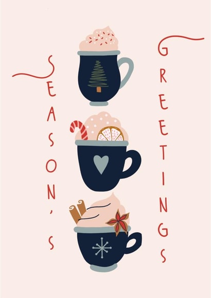 Season's Greetings Coffee Cup Card created by Izzi Paints