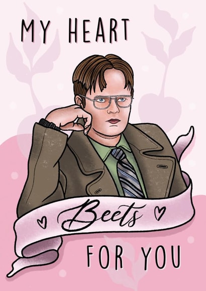 Beets - The Office card for an anniversary or Valentines created by Little Hawk Studio