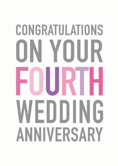 4th Wedding Anniversary Card created by Studio 9