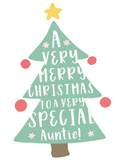 Cute Christmas Tree Card for a Special Auntie created by Jodie Gaul & Co