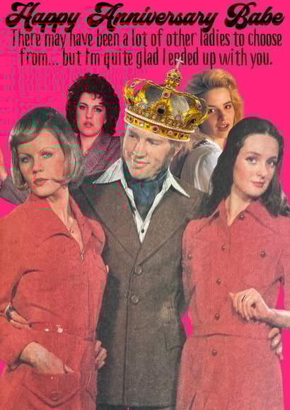 Funny anniversary card - Cheeky card from an ex player - I’m glad I picked you created by SillyBilly