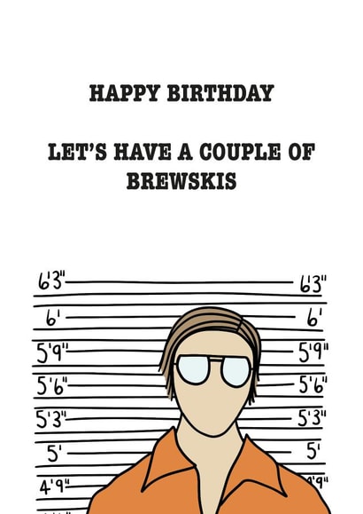 Jeffrey Dahmer Birthday Card created by EJF Illustration