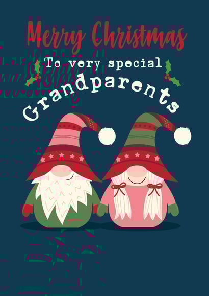A cute Christmas card with Christmas Gonks/Gnomes for very special grandparents. created by Memelou