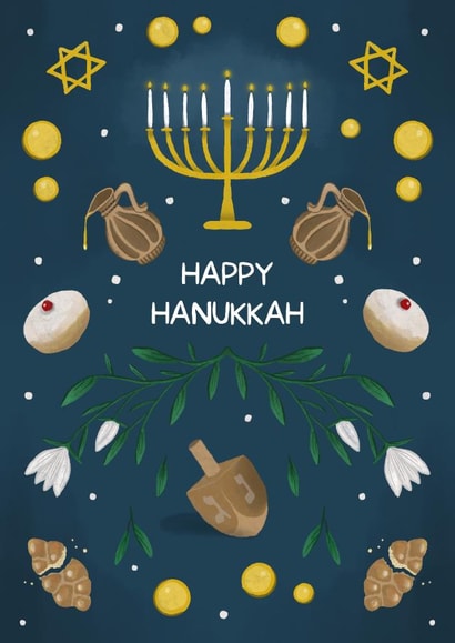 Wish a happy Hanukkah to friends, family or loved ones. created by Art by Reebee