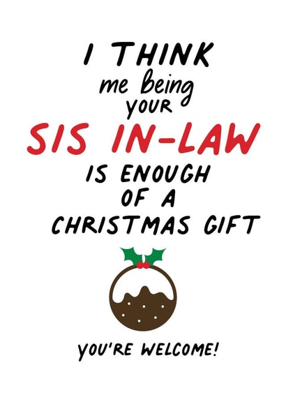 Christmas Card from Sis in-law to let them know how lucky they are created by IWLT