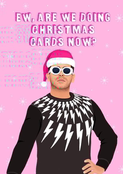 Funny Schitt’s creek Christmas card -
David Rose. created by Swish & Scribble