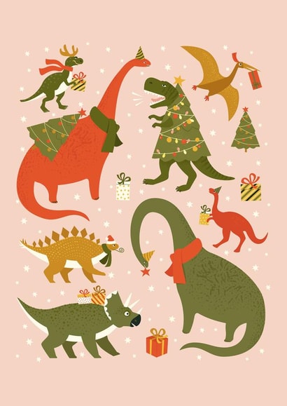 Dinosaur lovers Christmas Card created by Flourish Paperworks